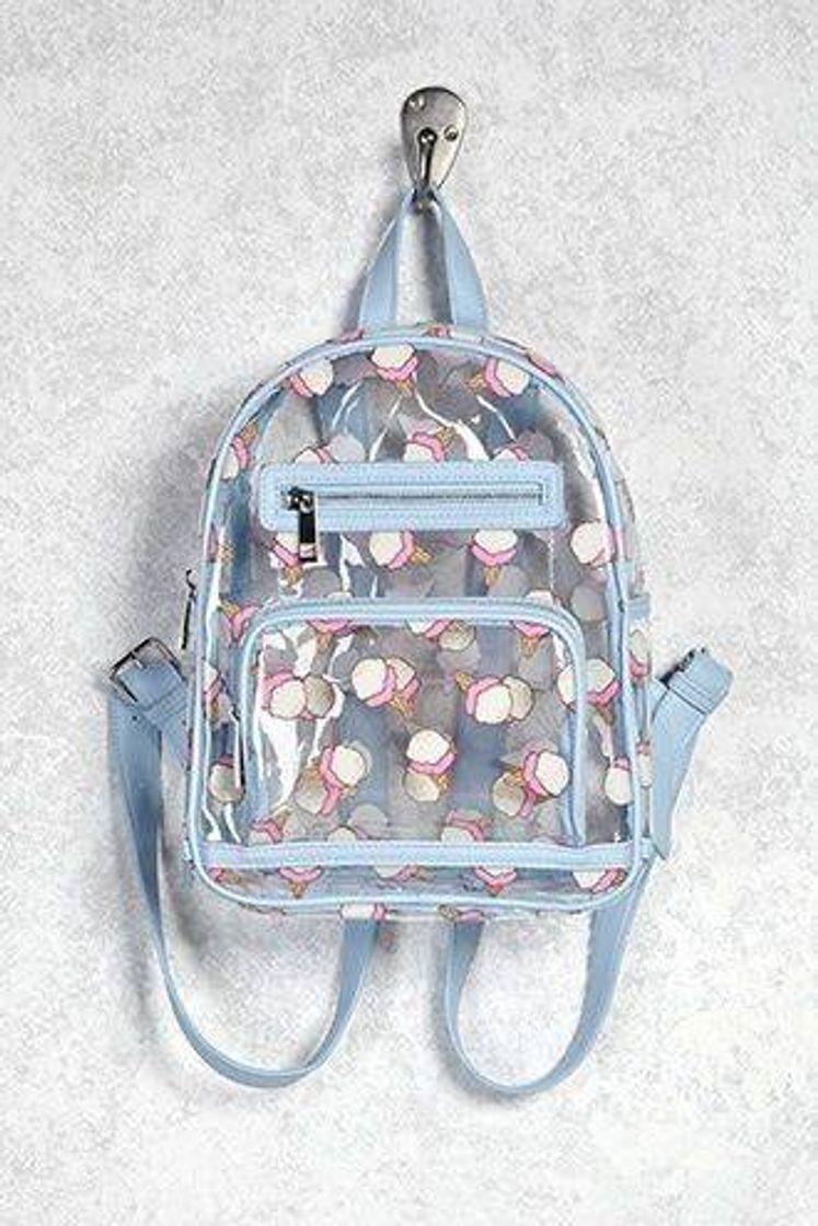 Fashion Mochila transparente com sorvete 