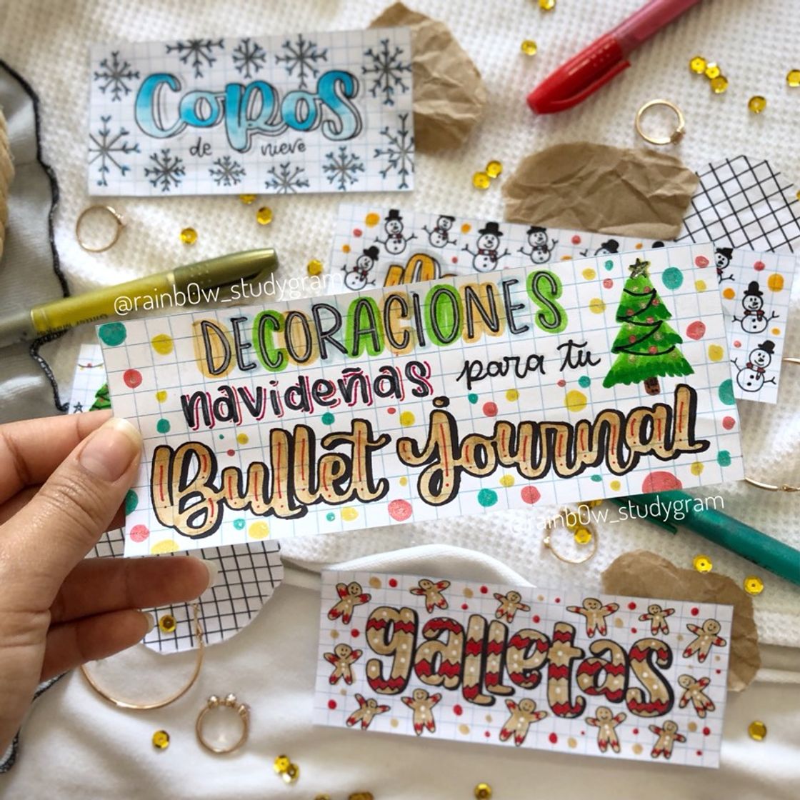 Moda Decoraciones navideñas para tu bullet journal ✨