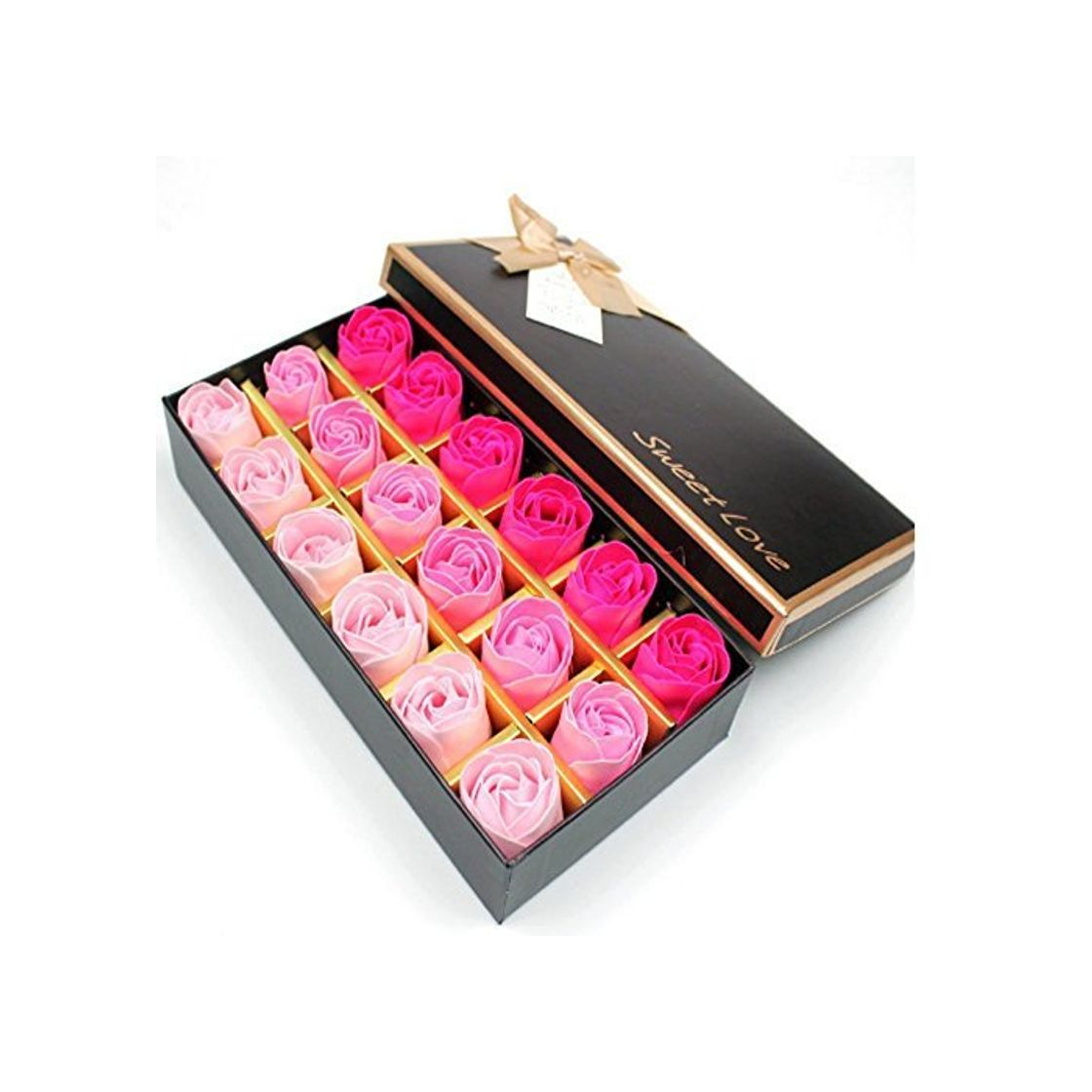 Productos Itian 18pcs Rose Jabón Flor en Caja de Regalo, Fascinante Ramo de