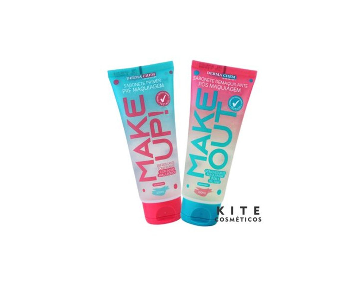 Social KIT 2 Sabonetes Pré Maquiagem MAKE UP E Pós Maquiagem MAKE OUT Dermachem