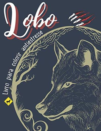 Lobo: Livro para colorir antiestresse