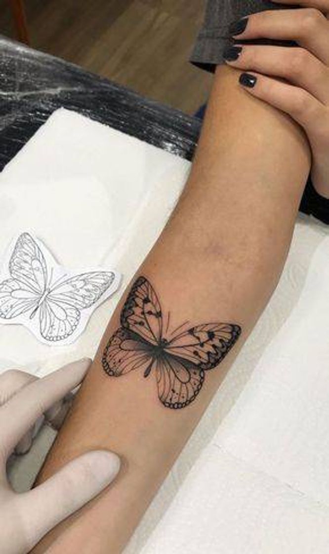 Fashion essa tatuagem de borboleta maravilhosa 