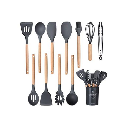 Utensilios Cocina de Silicona Comfook Set de 12 Juego de utensilios de