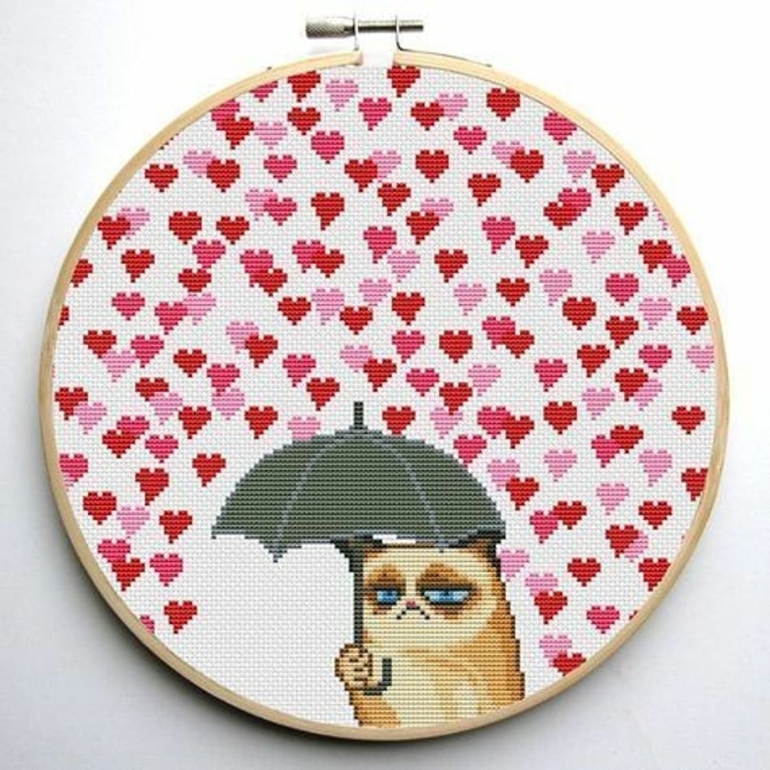 Social Bordado de gatinho anti amor