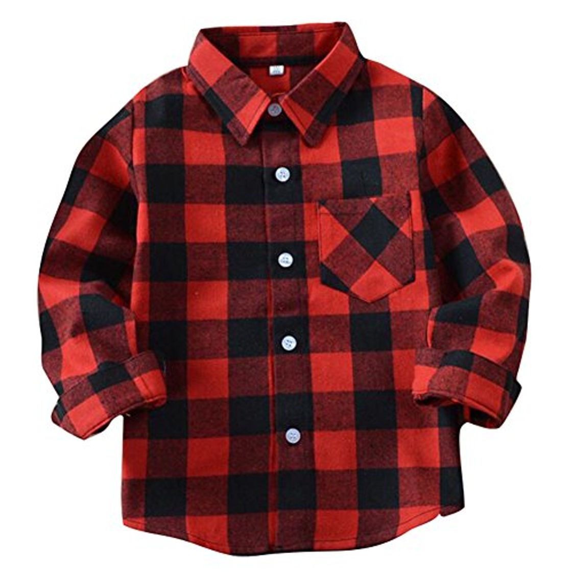 Fashion Algodón Camisa para Bebè Niños Niñas Manga Largos Botones Shirt Tops Blusa