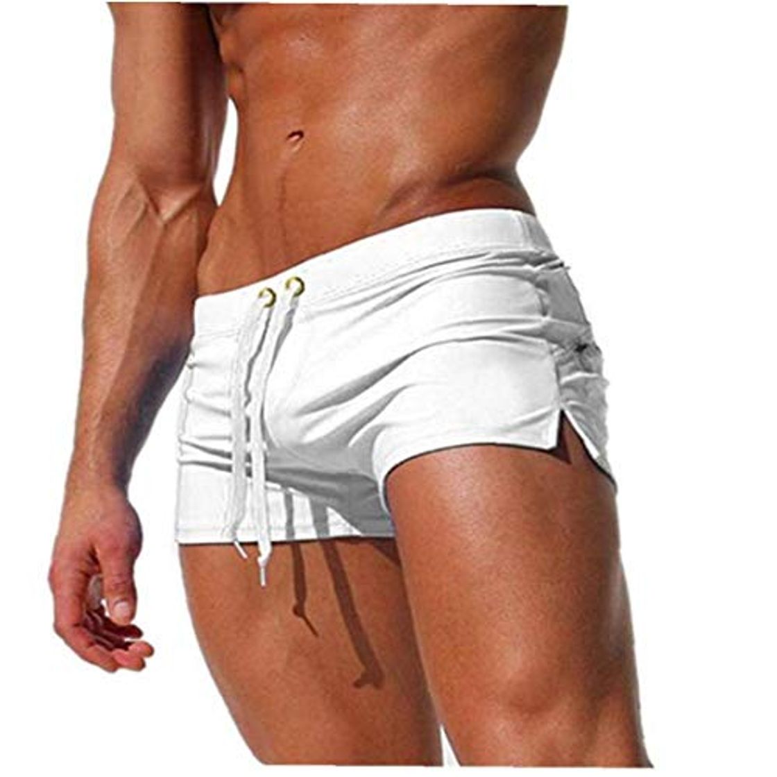 Fashion 2021 Juegos del Verano del Traje de baño del Traje de baño de los Hombres Maillot De Baño Boy Swim Boxer Shorts de baño Traje de baño bañadores Surf Mayo Sungas Blanco M