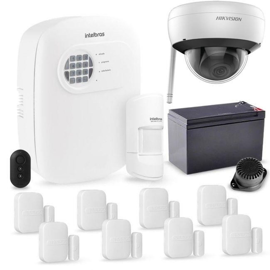 Social Kit câmera e alarme de segurança 