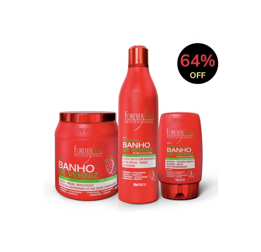 Products Kit Banho de Verniz Morango Profissional Foreverliss