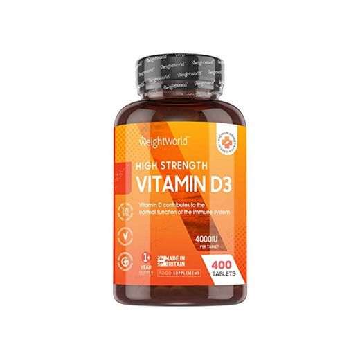 Vitamina D3 4000 UI Dosis Alta - 365 Días de Suministro