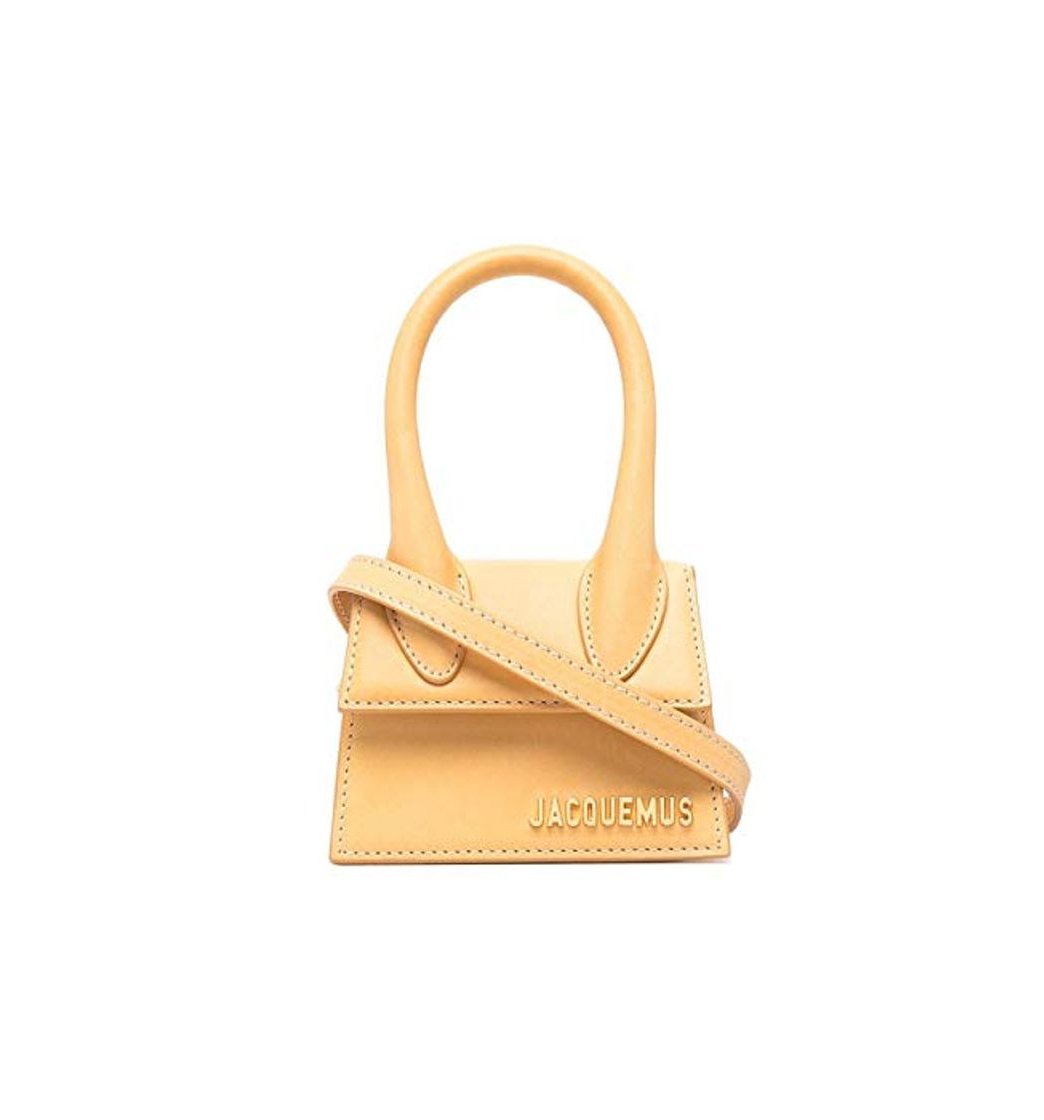 Social JACQUEMUS Moda De Lujo Mujer 211BA01211304810 Amarillo Cuero Bolso De Mano