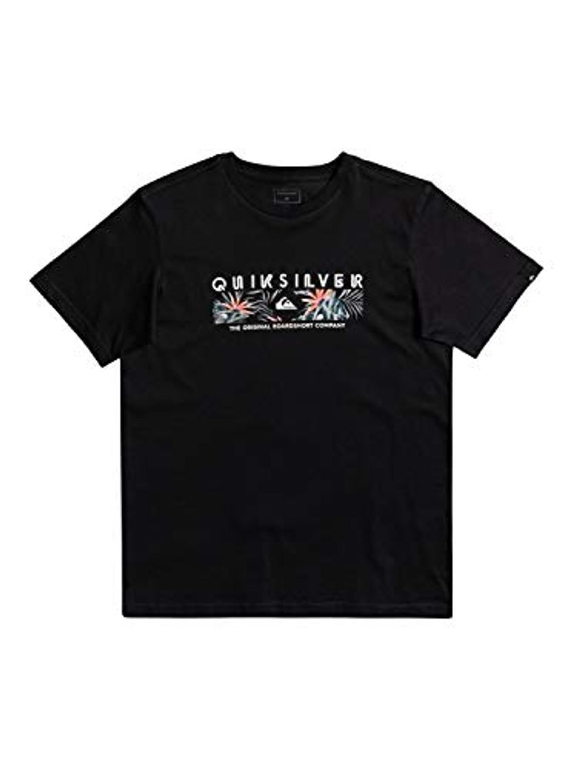 Social Quiksilver Distant Shores, Camiseta Niños, Opacity, Black, L