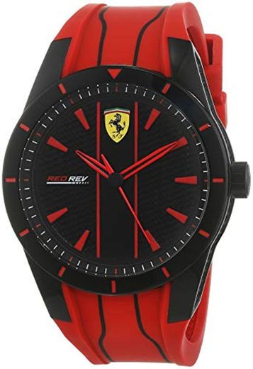 Scuderia Ferrari Reloj Analógico para Hombre de Cuarzo con Correa en Silicona