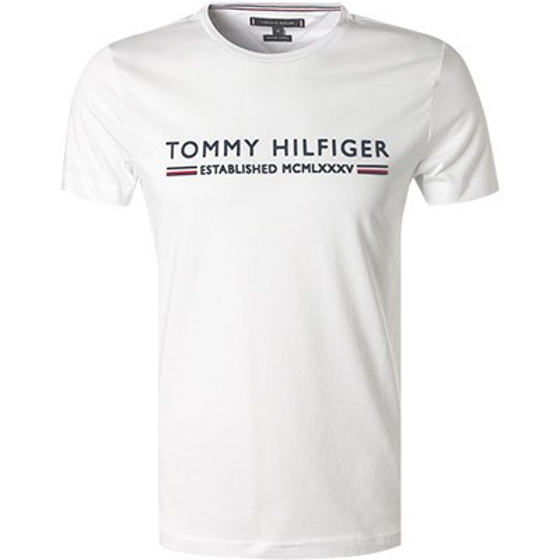 Fashion Tommy Hilfiger TJM Essential Tommy tee Camiseta, Blanco