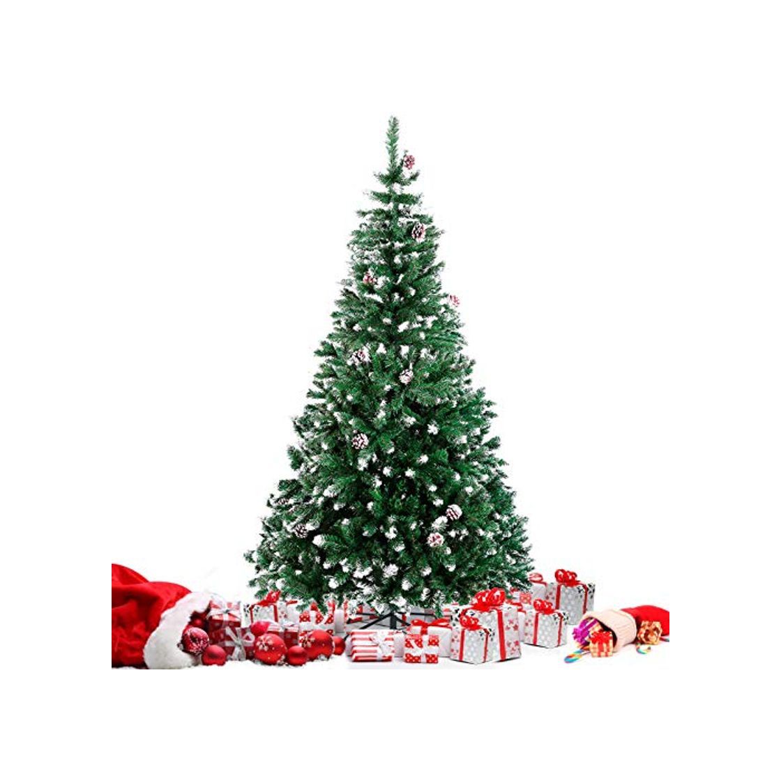 Social amzdeal Árbol de Navidad Nevado 180CM - Árbol Artificial con 800 Puntas,
