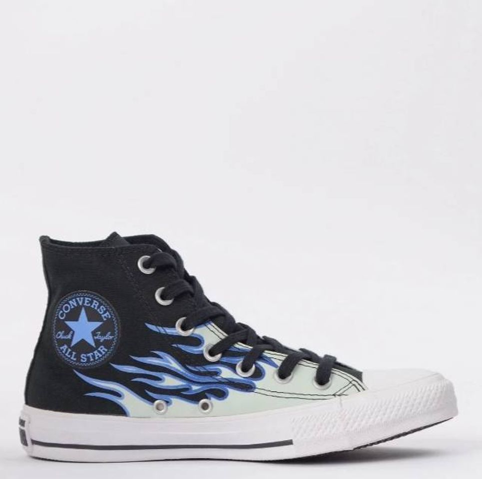 Moda Tênis Converse Chuck Taylor All Star Flame Hi Preto

