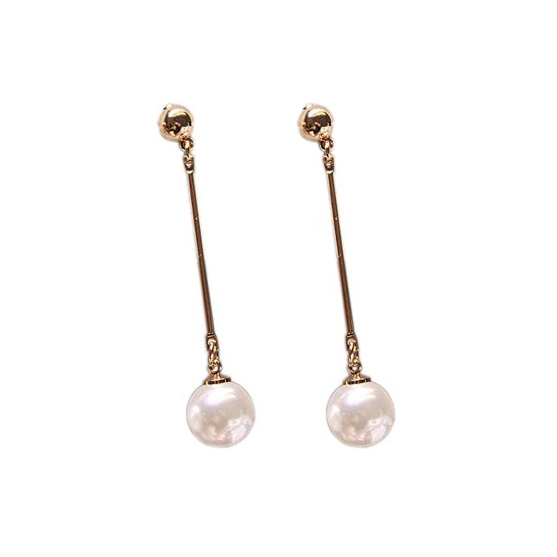 Romote Pendientes de Gota de la Borla de la Barra simulada de Perlas Largo para Las Mujeres OL Estilo Dulce cuelgan Brincos PartyGift