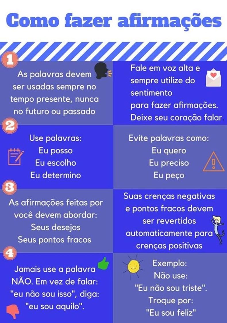 Moda Como fazer afirmações