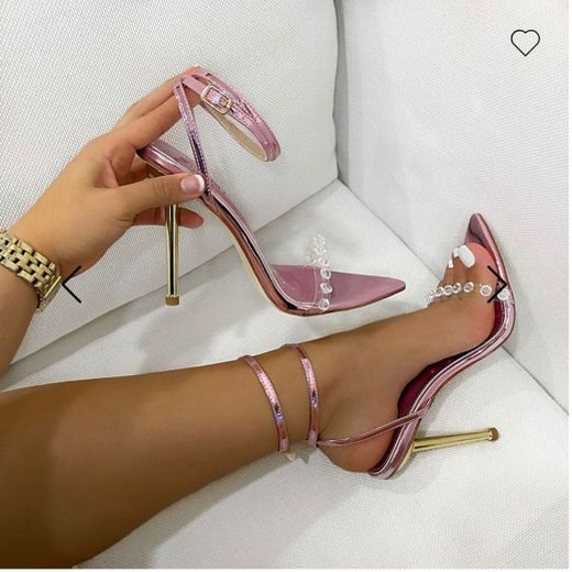 Clermont Twins Brat$ Silver Metallic Clear Gem Stiletto Heels