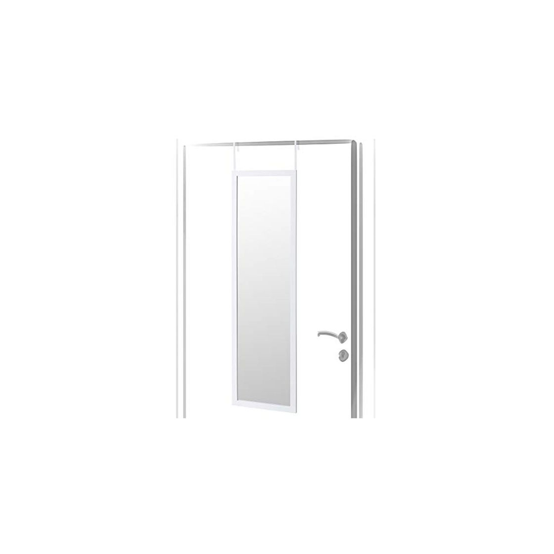 Elemento de la categoría hogar Espejo de Puerta Moderno Blanco de plástico para Dormitorio de 35 x