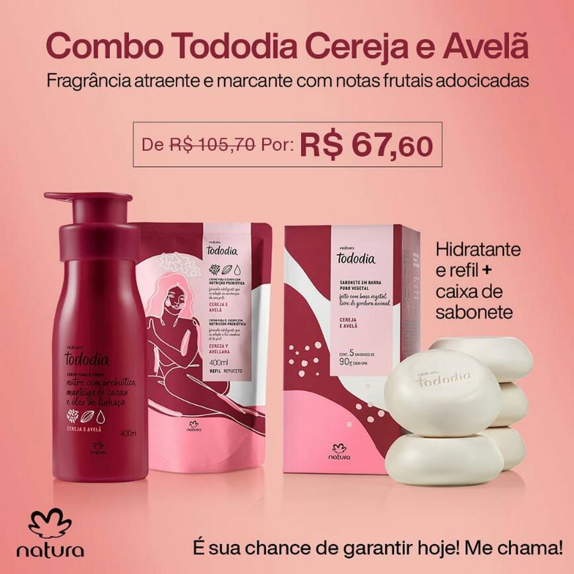 Moda Combo  Tododia cereja e avelã ❤