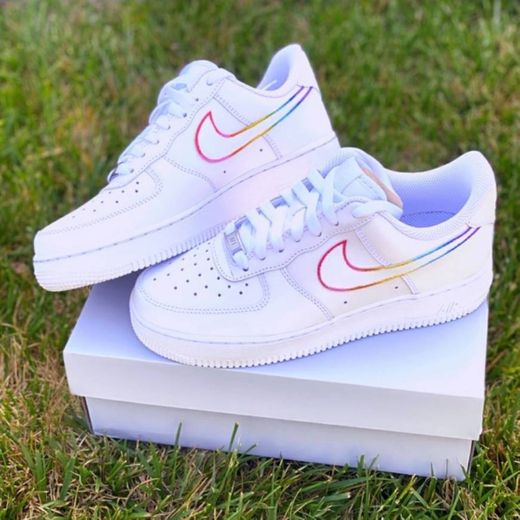 Rainbow Swoosh AF1