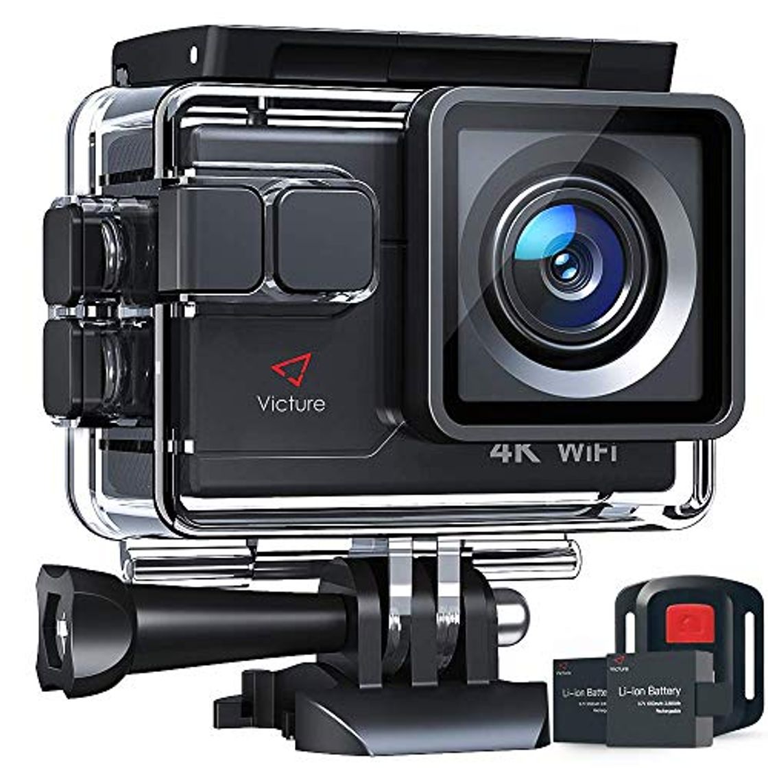 Social Victure Cámara Deportiva 4K Wi-Fi 16MP Camara Acuática Camaras Acción Sumergible de