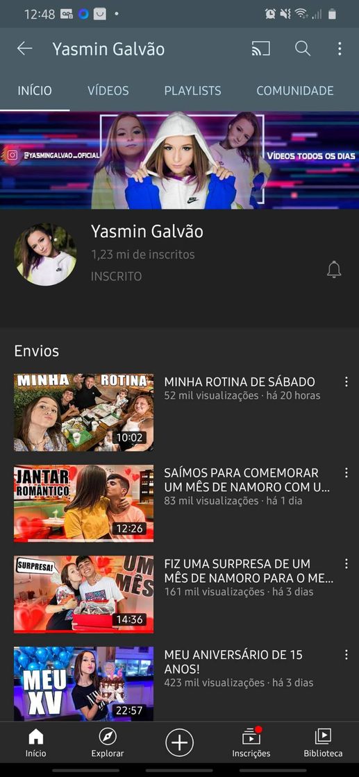 Moda Canal do YouTube ❤