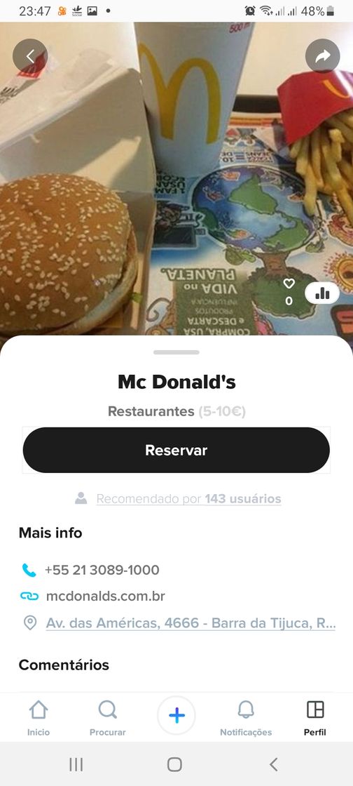 Restaurantes Mc Donald's - Praia