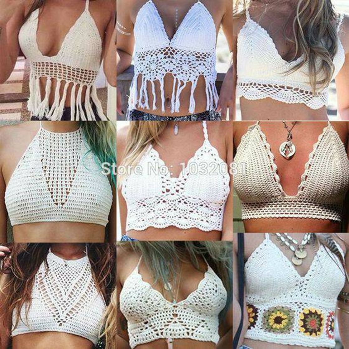 Moda Top cropped de crochê 