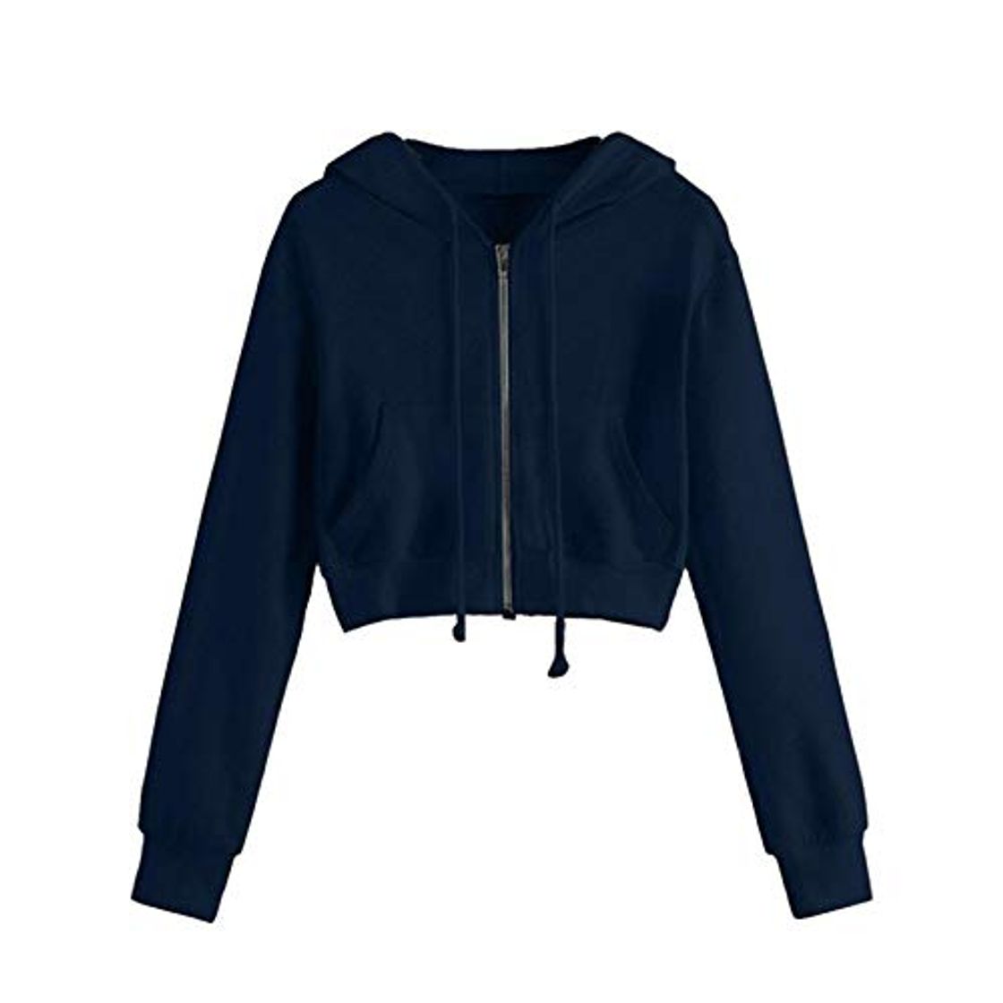 Moda Sudadera sexy con cremallera para mujer azul 68 cm