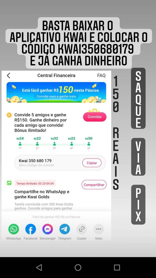 App Kawai está pagando mais de 150 reais...saiba mais 