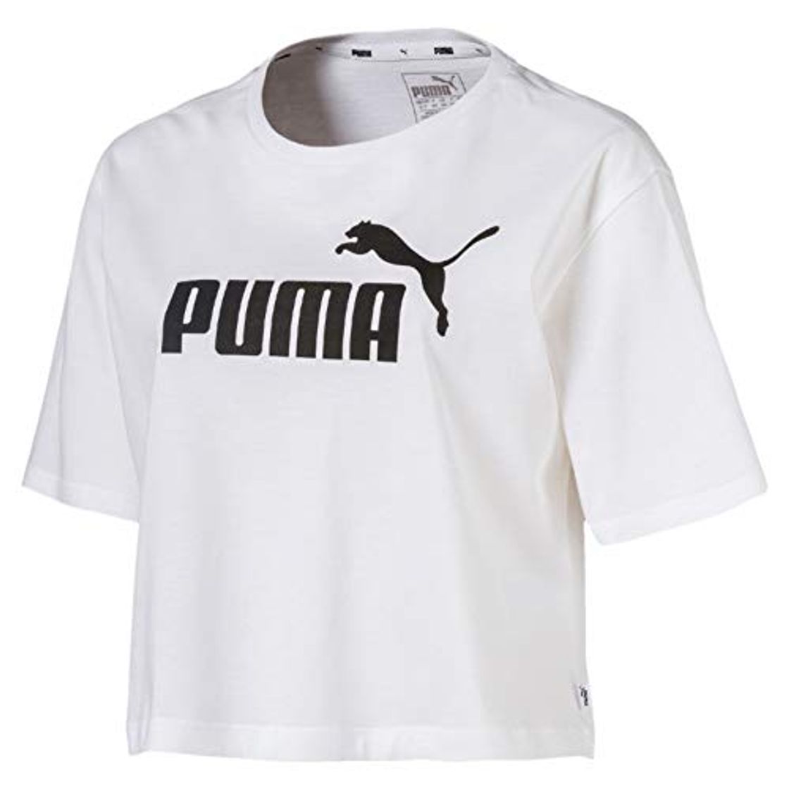 Social Puma ESS+ Cropped Logo T-Shirt