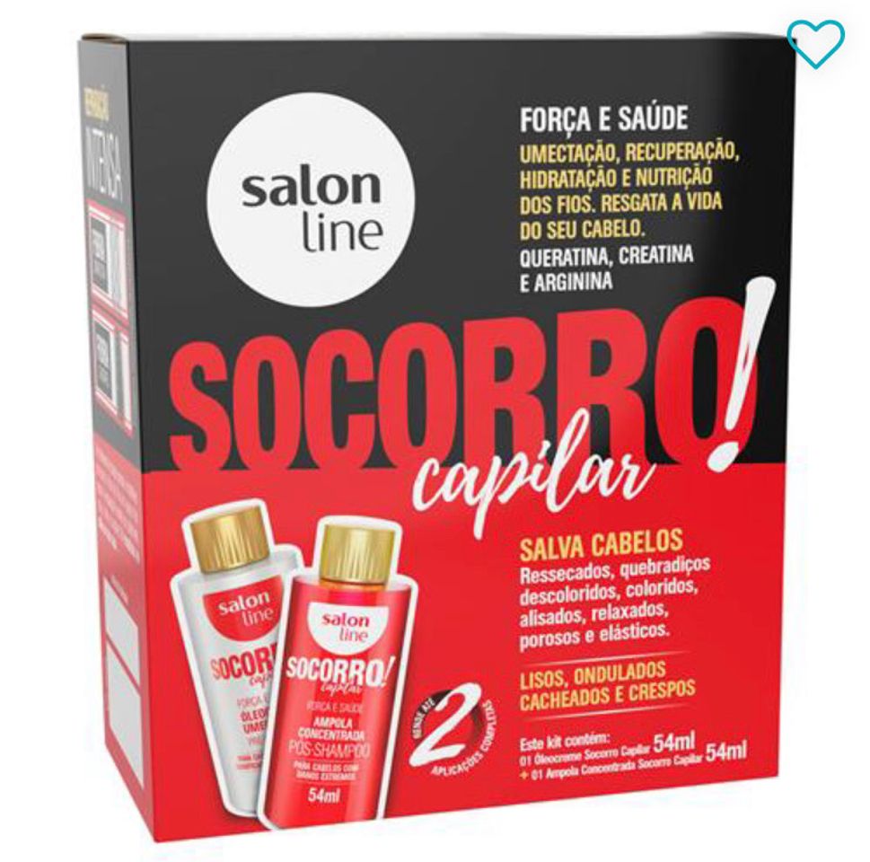 Moda Kit Socorro Capilar Óleo creme e Ampola Concentrada 54ml -