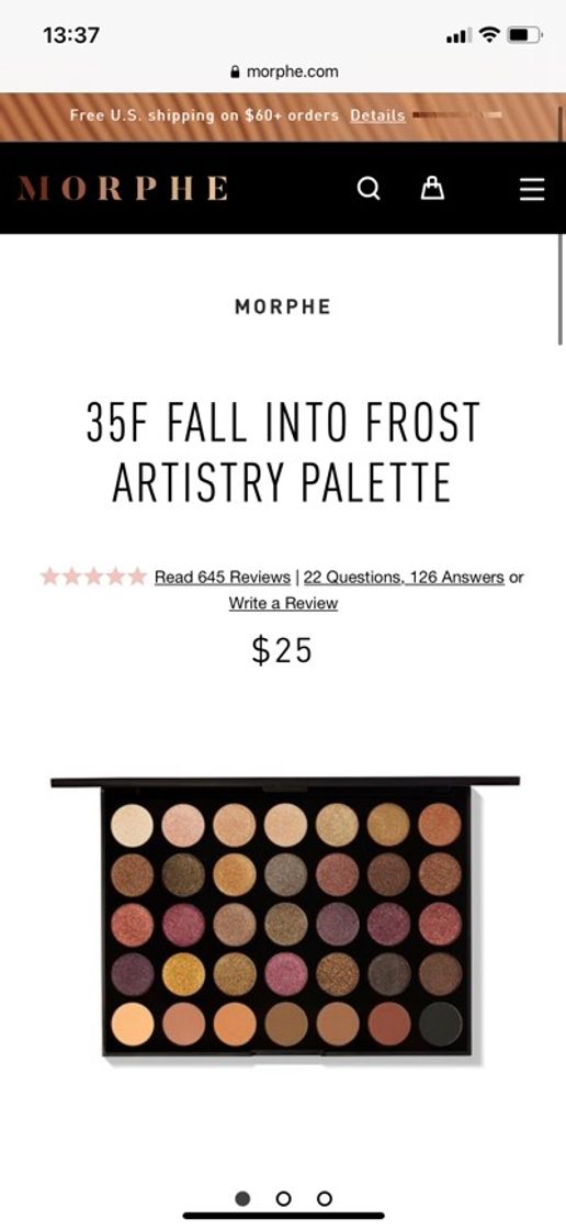 Productos MORPHE 35F Eye Shadow Palette