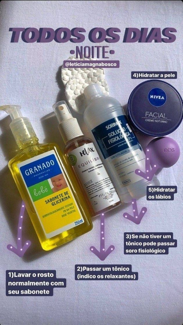 Fashion produtos para skincare noturna. 💅