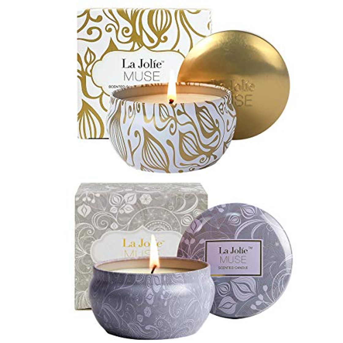 Place La Jolíe Muse Pack de 2 Velas perfumadas Cera de Soja Natural