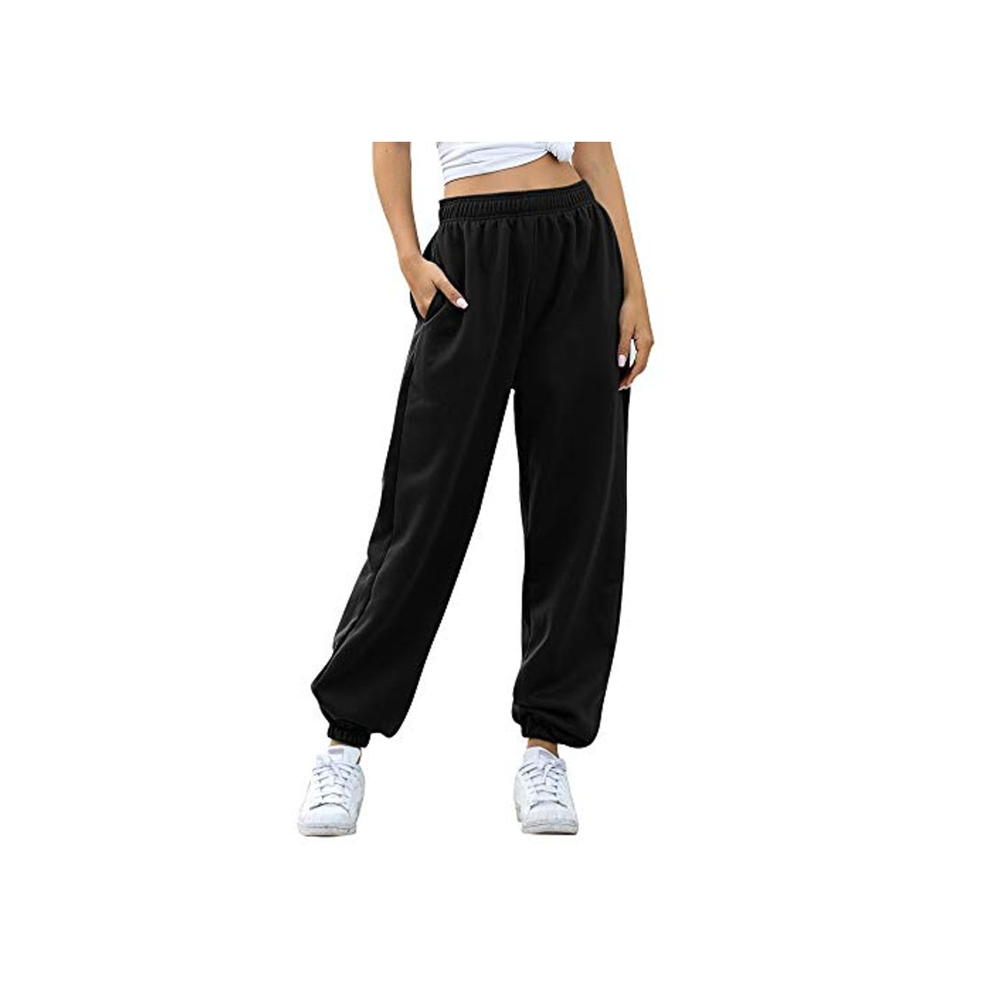 Moda MoneRffi Mujer Pantalones Jogging Elastica Cintura Comodo Largos Pantalón Deportiva Deportes Jogger Pants Pantalon Chandal con Bolsillos Sweatpants Casual