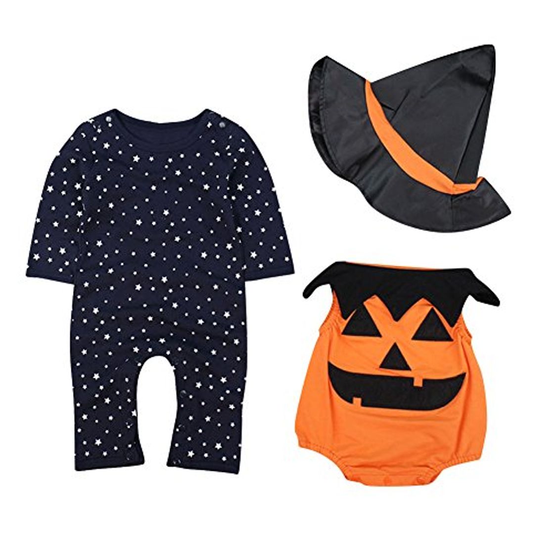 Moda Le SSara Bebé invierno calabaza Halloween mameluco recién mono Traje Trajes 3