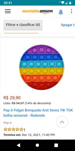 Pop it Fidget Brinquedo Anti Stress TIK TOK bolha sensorial 
