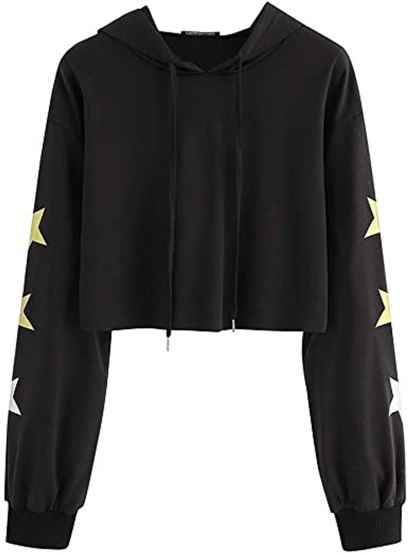 Social Sudaderas Cortas Adolescentes Chicas Sudadera Mujer Tumblr Pull-Over Tops Blusa de Manga