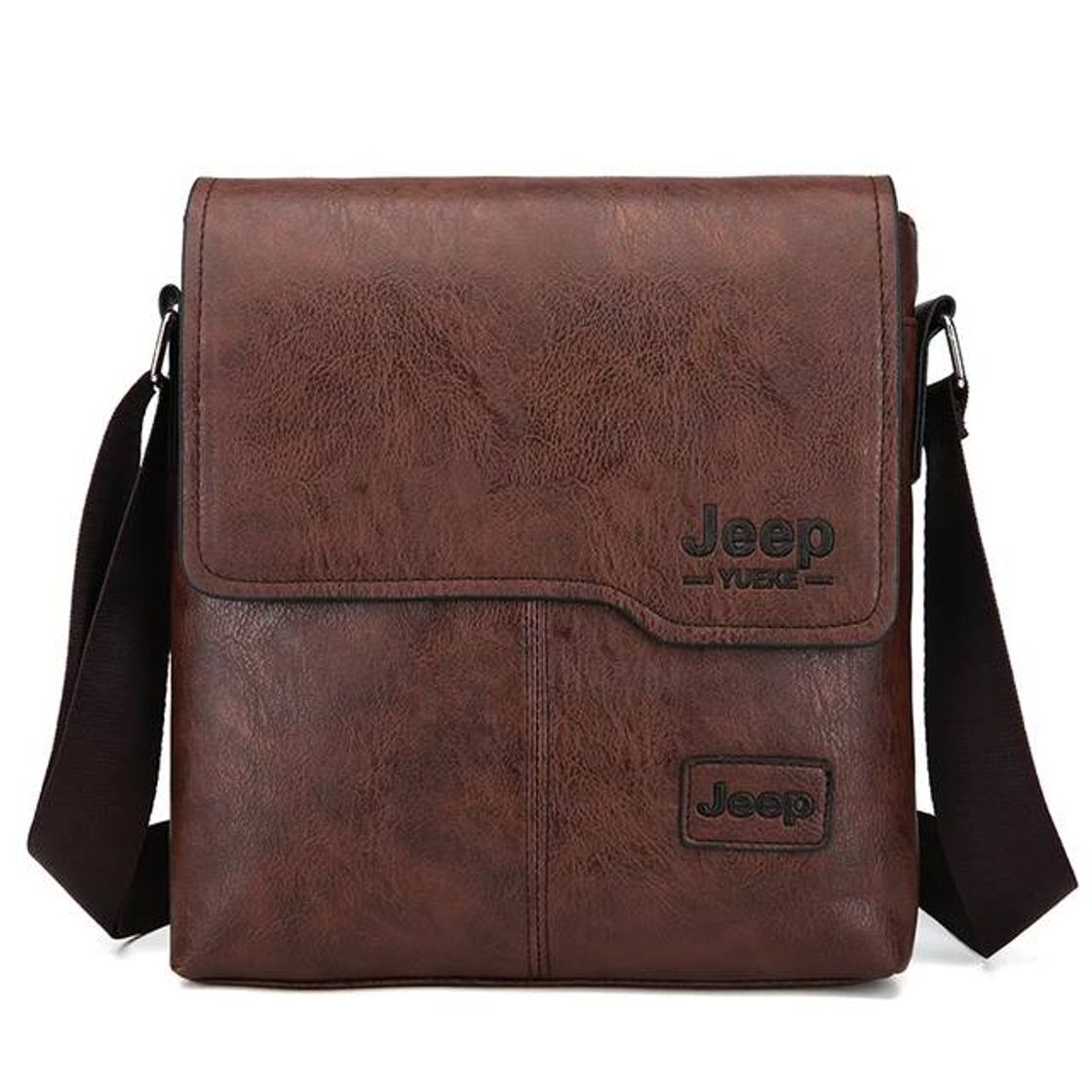 Moda Bolsa masculina de couro jeep