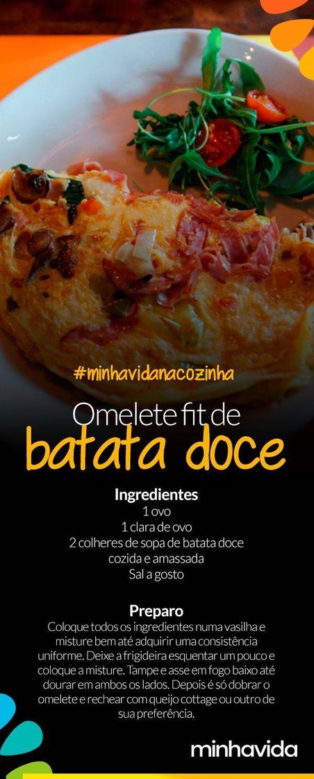 Fashion Omelete FIT de batata doce 😋