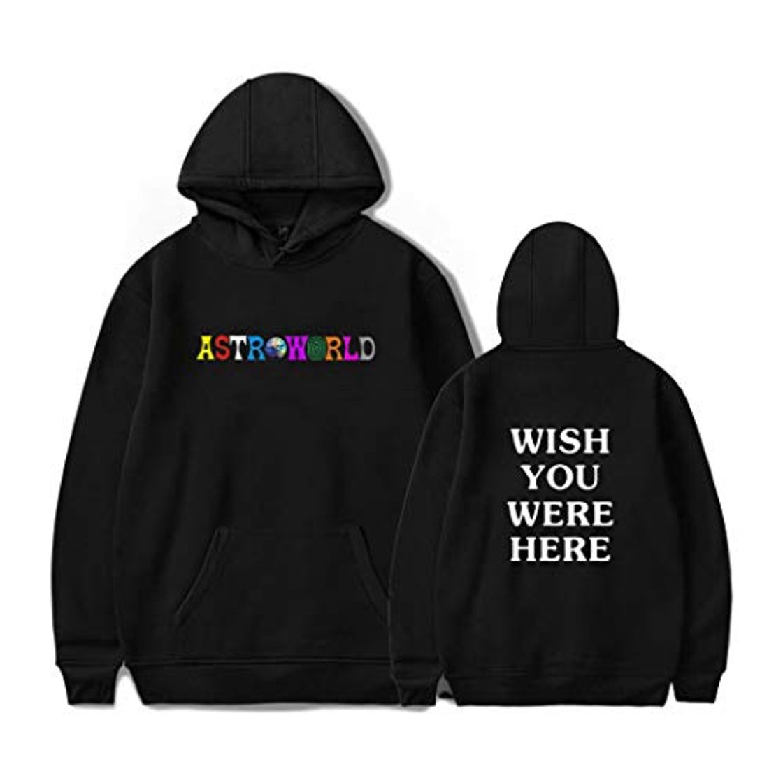 Product JLTPH Unisex Astroworld Wish You were Here Letter Impreso Sudaderas con Capucha Jerséis Estilo Clásico Moda Sudaderas Casual Hip Hop Pullover Hoodie Hooded