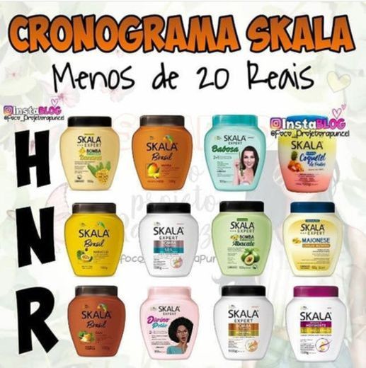 Máscaras Skala para cada etapa do cronograma capilar!