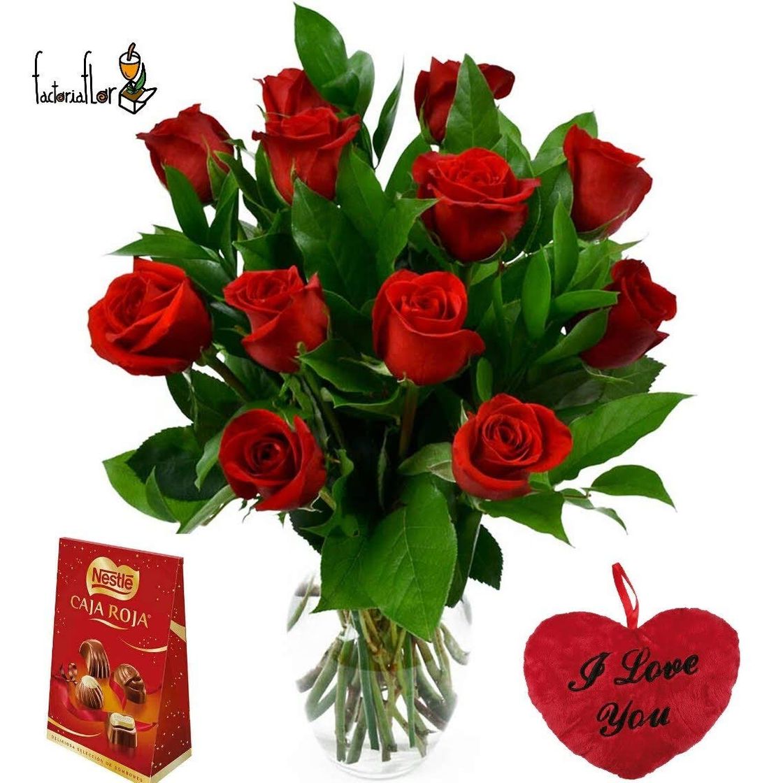 Producto RAMO DE 12 ROSAS rojas NATURALES