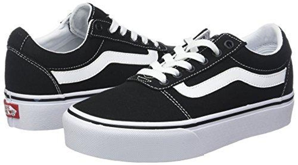 Moda Vans Ward Platform Canvas Zapatillas Mujer, Negro