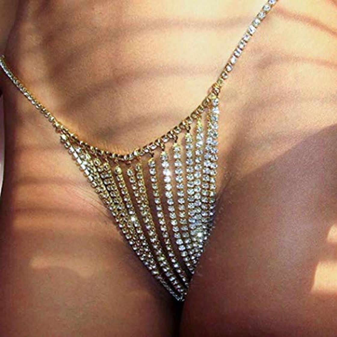 Social Sethain Boho Diamante de imitación Cadena de ropa interior Plata Brillante Cristal Bragas Cadenas de cuerpo Club nocturno Bikini Joyería Accesorios para mujeres y niñas
