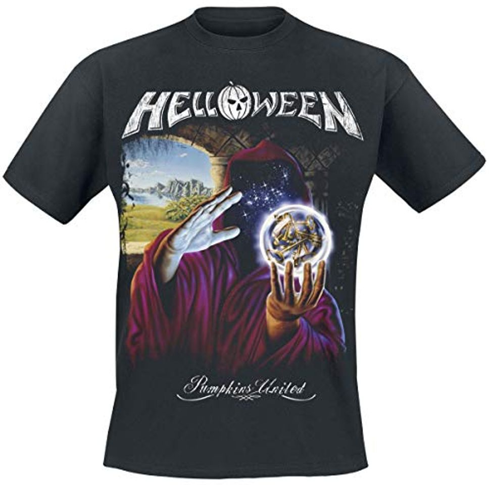 Moda Helloween Keeper Legends Hombre Camiseta Negro M