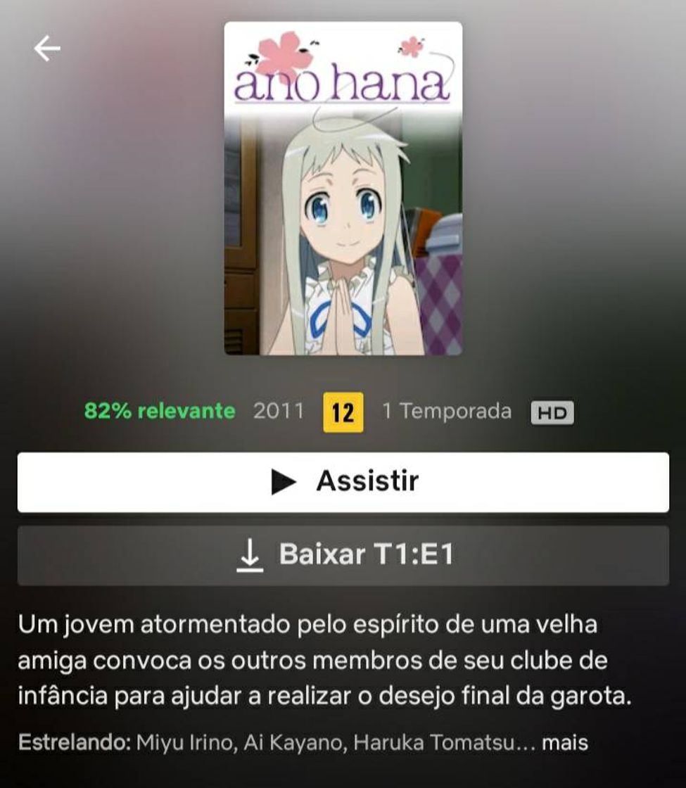 Serie Anime: ano hana