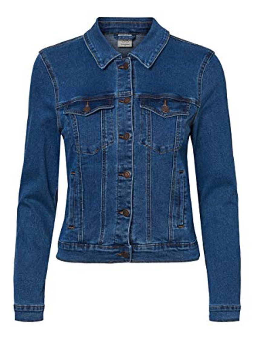 Fashion Vero Moda Vmhot SOYA LS Jacket Mix Noos Chaqueta, Azul